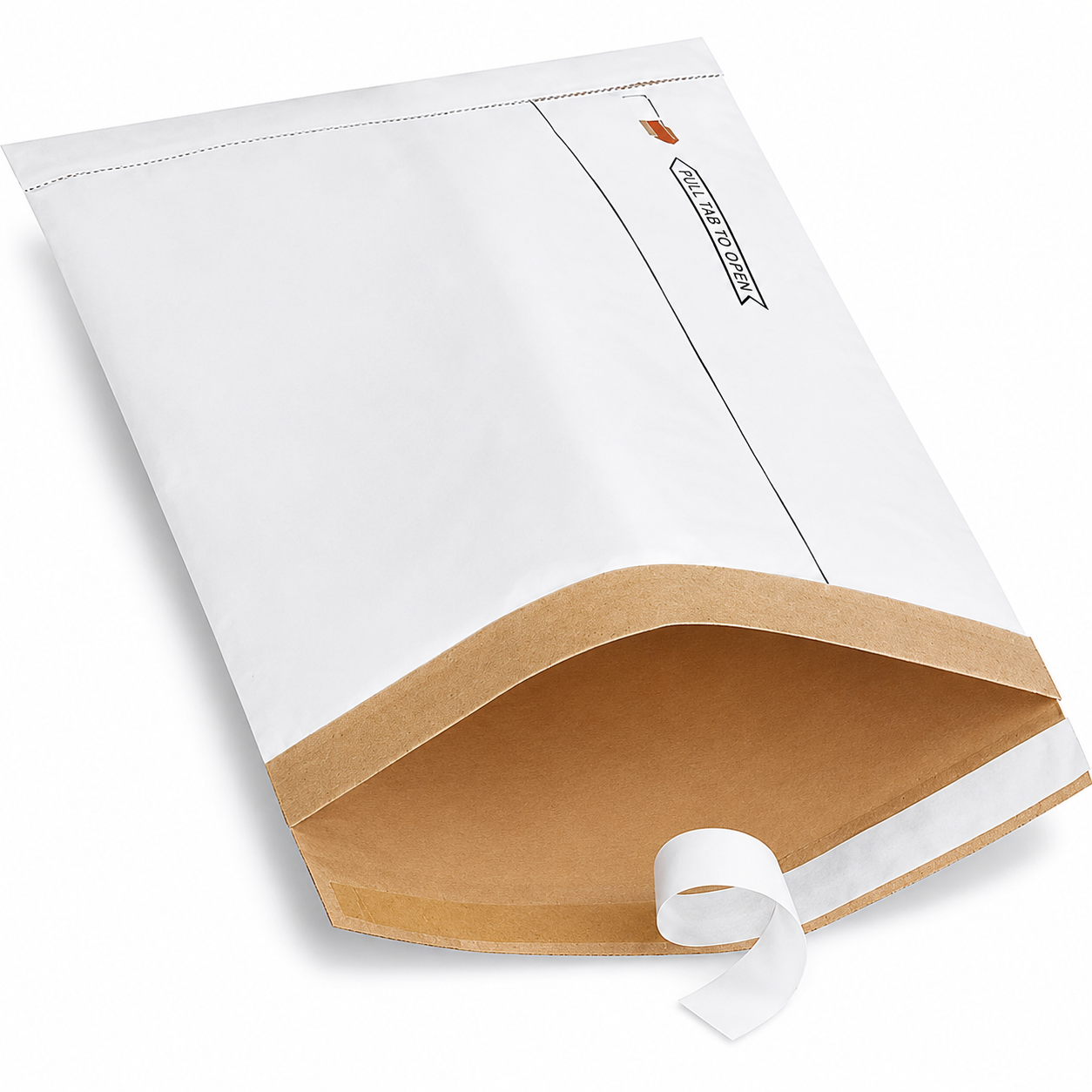 kp trading white self sealing padded mailbag
