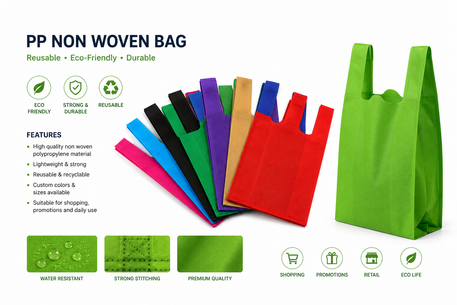 kp trading pp none woven bag